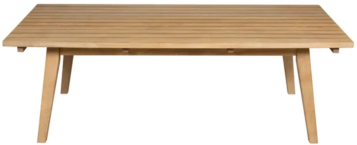 Cypress Outdoor Patio Coffee Table in Blonde Eucalyptus Wood