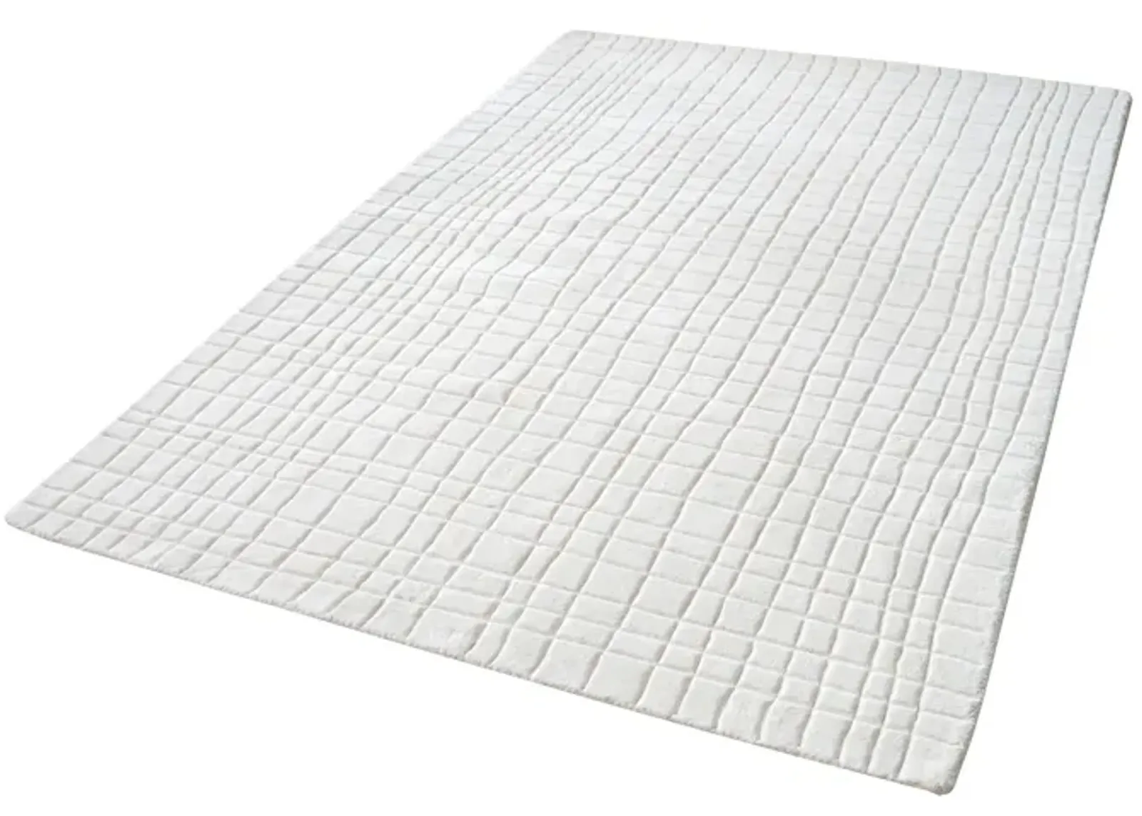 Blockhill Handwoven Wool Rug in Cream