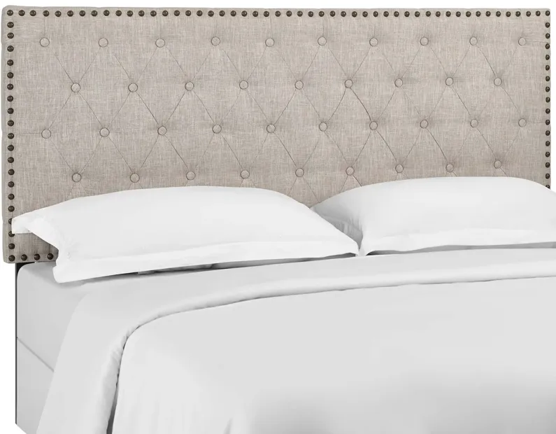 Helena Tufted Twin Upholstered Linen Fabric Headboard