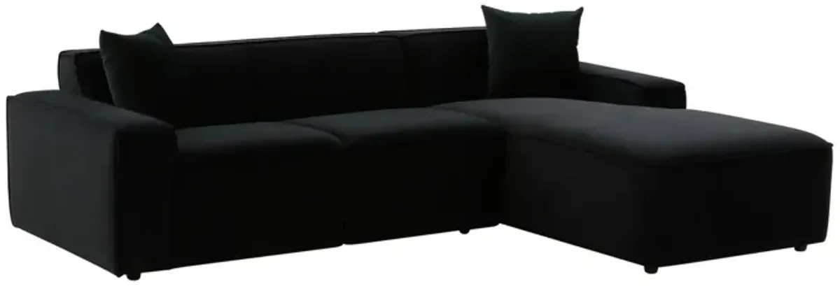 Olafur Black Velvet Sectional - RAF