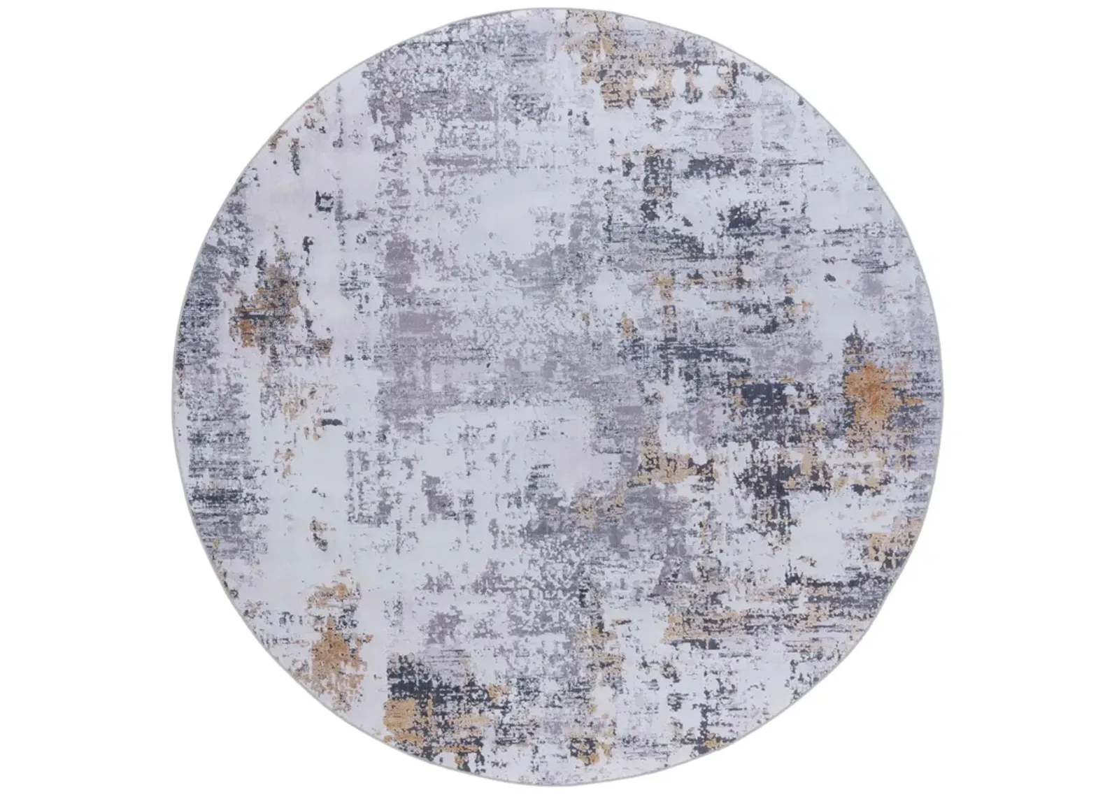 TACOMA 863 M/W S/R GREY  4' x 4' Round Round Rug