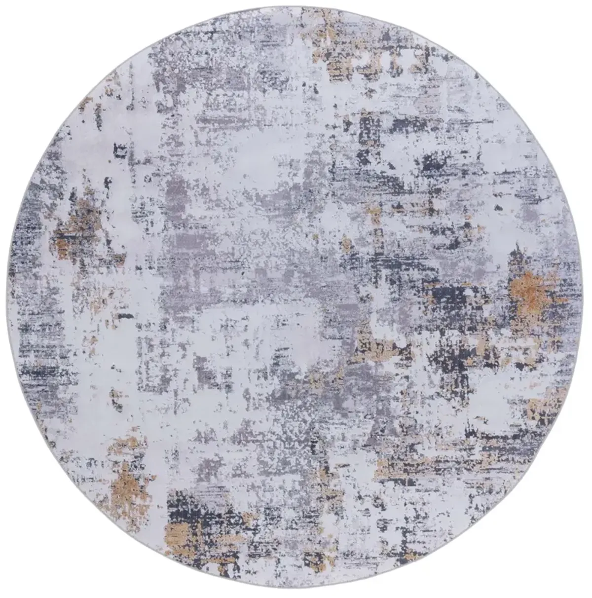 TACOMA 863 M/W S/R GREY  4' x 4' Round Round Rug