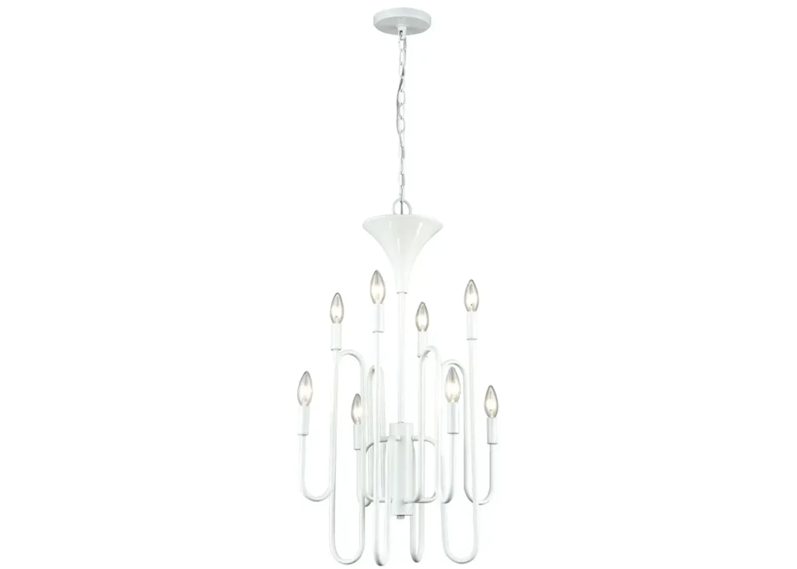 Decatur 19" Wide 8-Light Chandelier - Matte White