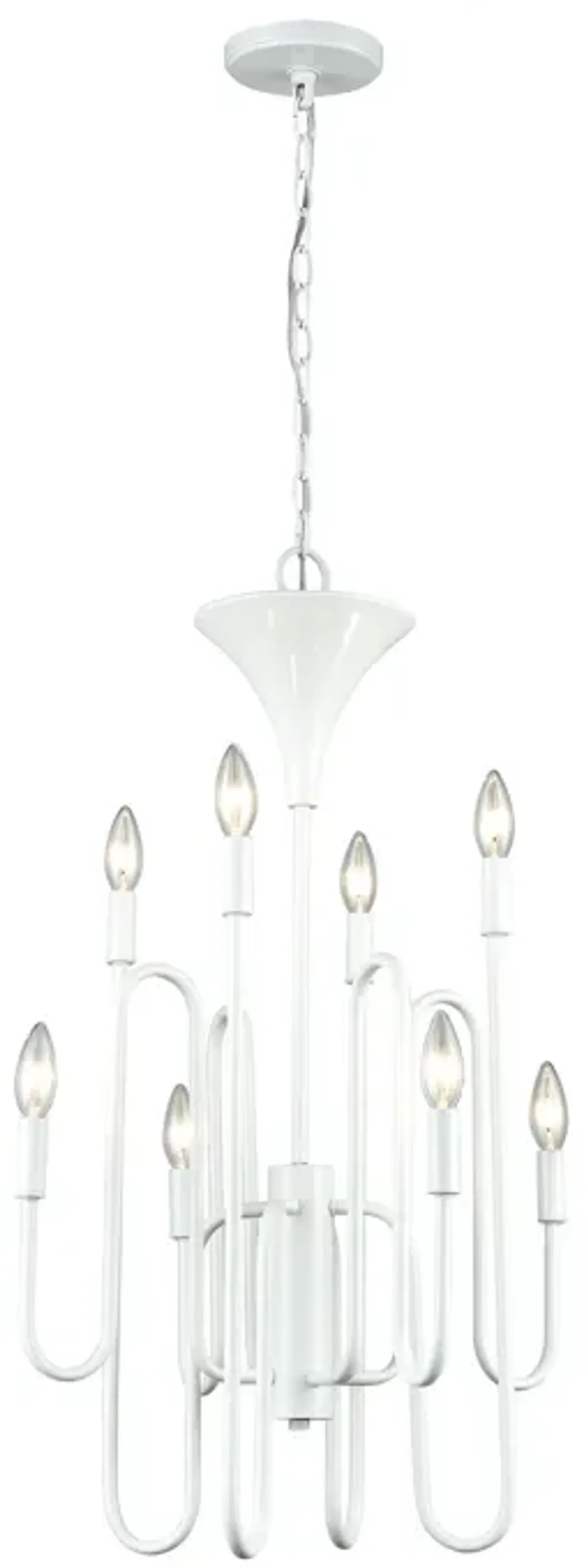 Decatur 19" Wide 8-Light Chandelier - Matte White