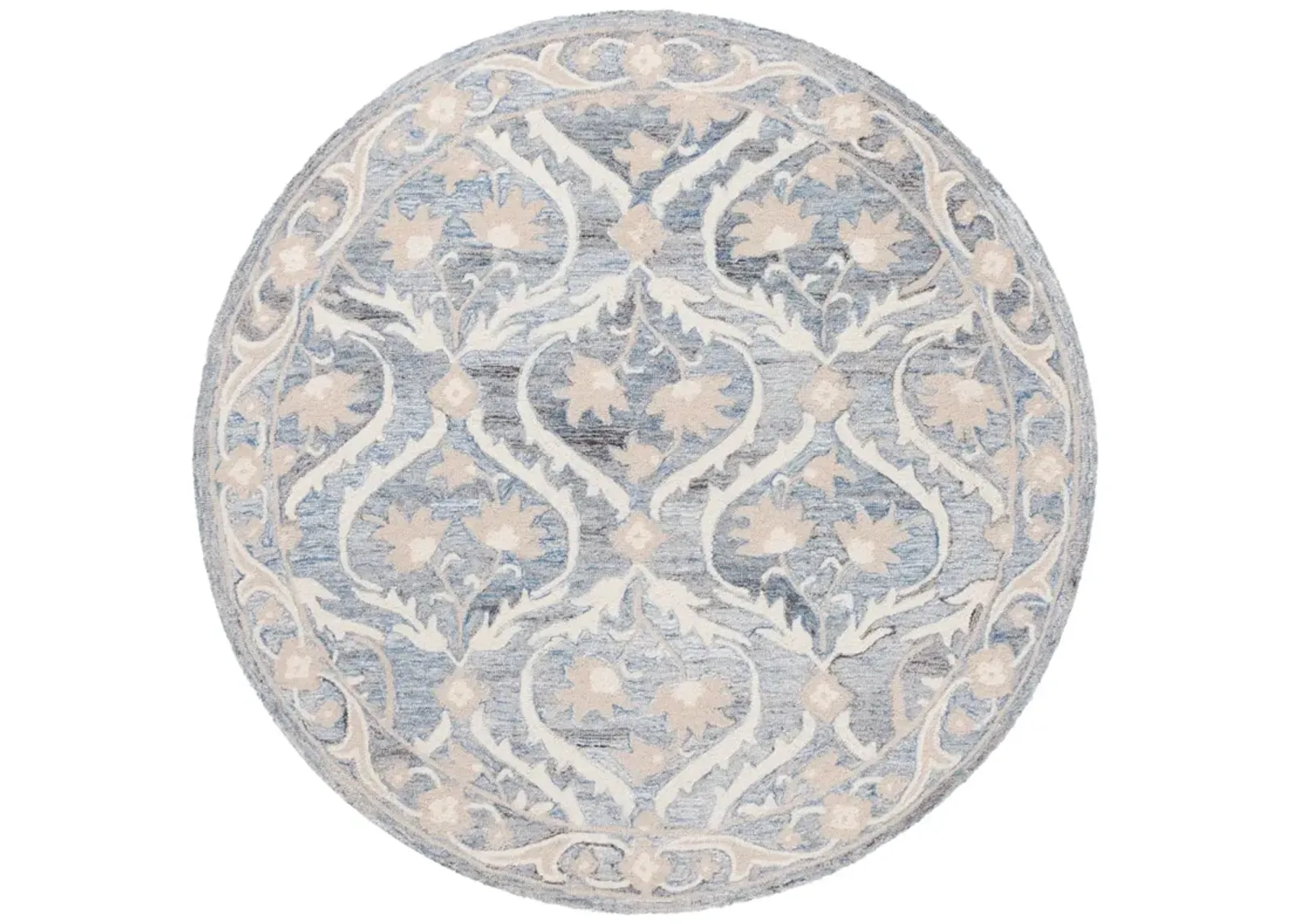 BLOSSOM 116 BLUE  6' x 6' Round Round Rug