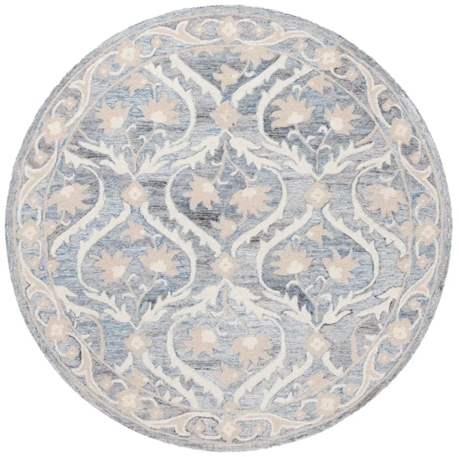 BLOSSOM 116 BLUE  6' x 6' Round Round Rug