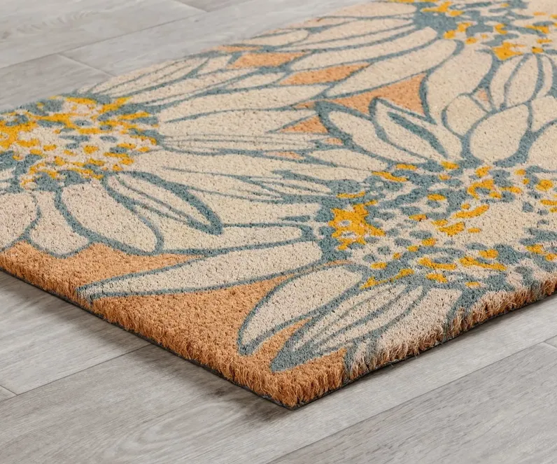 Doormat Sunflower Selfie Natural Multi 