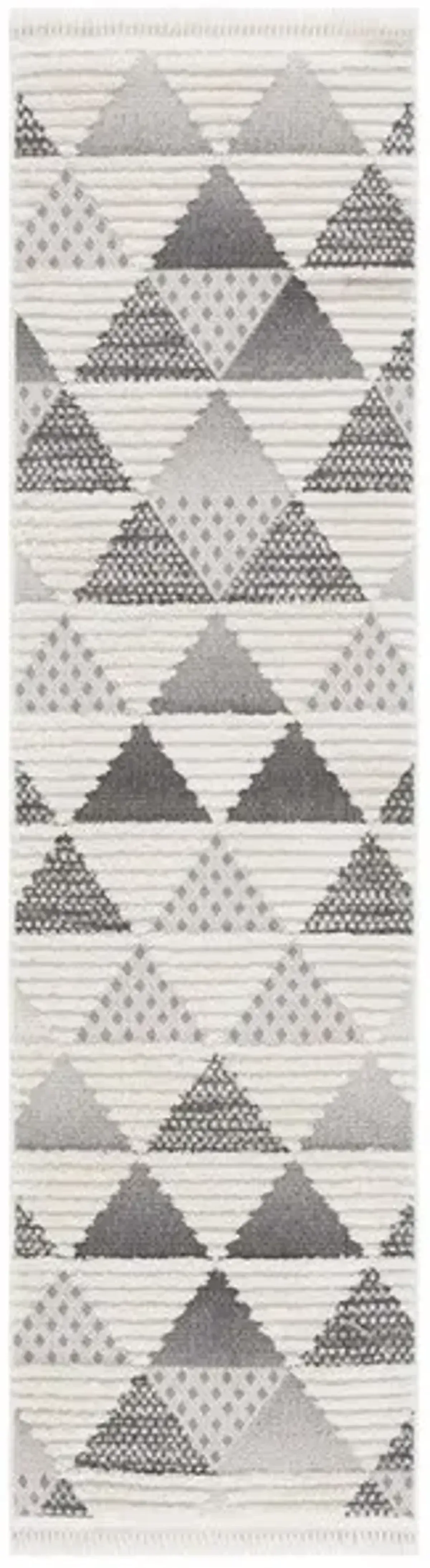 URBAN 206 Grey  2'-2' X 8' Runner Rug