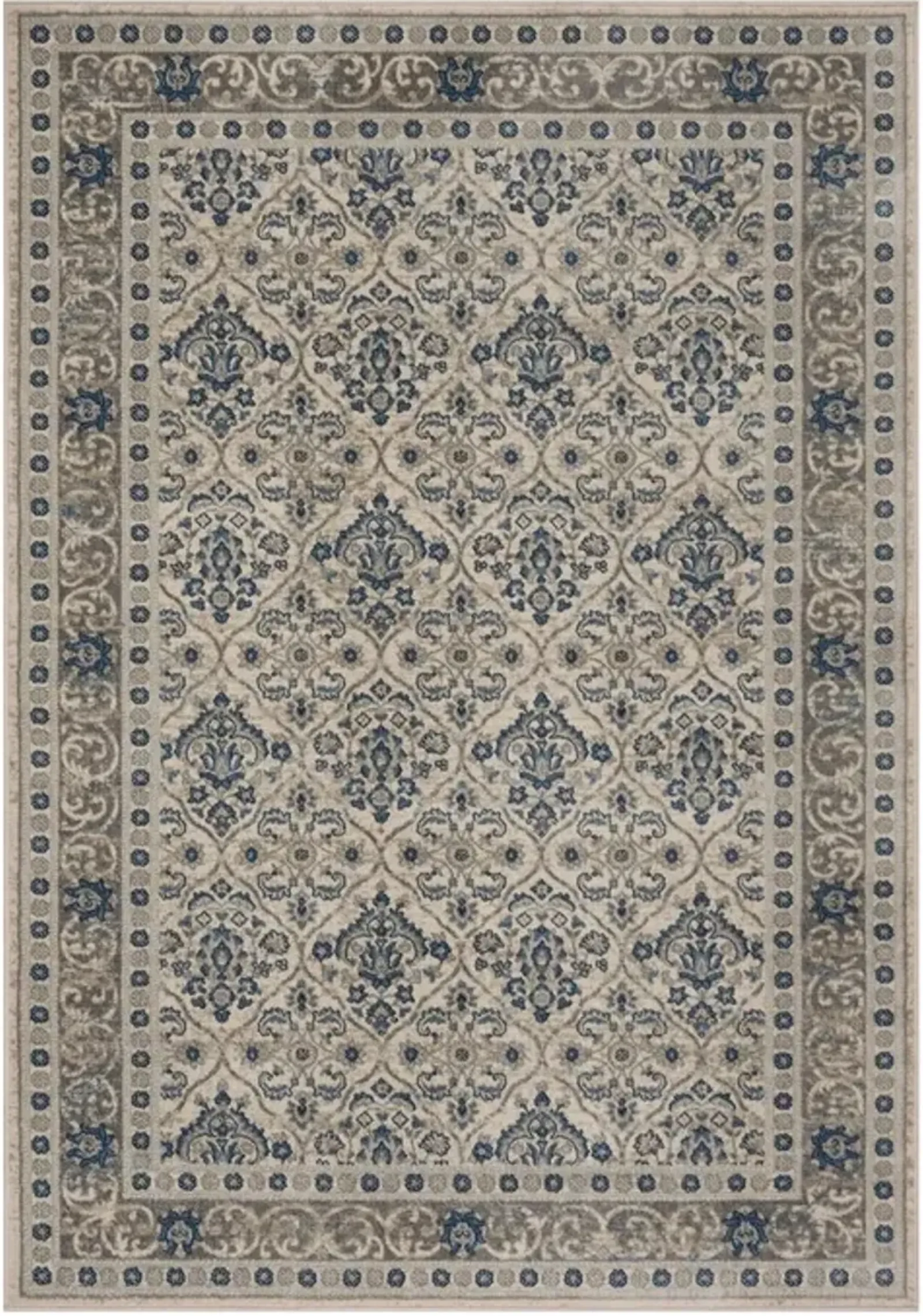 Brentwood 870 Light Grey / Blue 12' X 18' Oversized Rectangle Powerloomed Rug