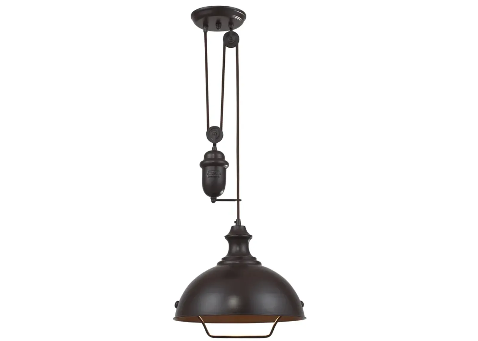 Farmhouse 14" Wide 1-Light Pendant - Oiled Bronze