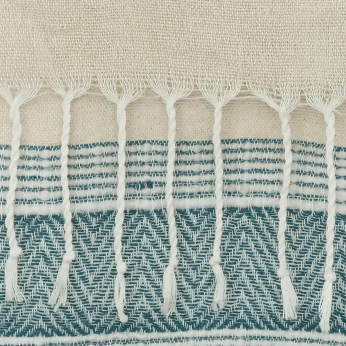 Stripe And Chevron Natural  Throw