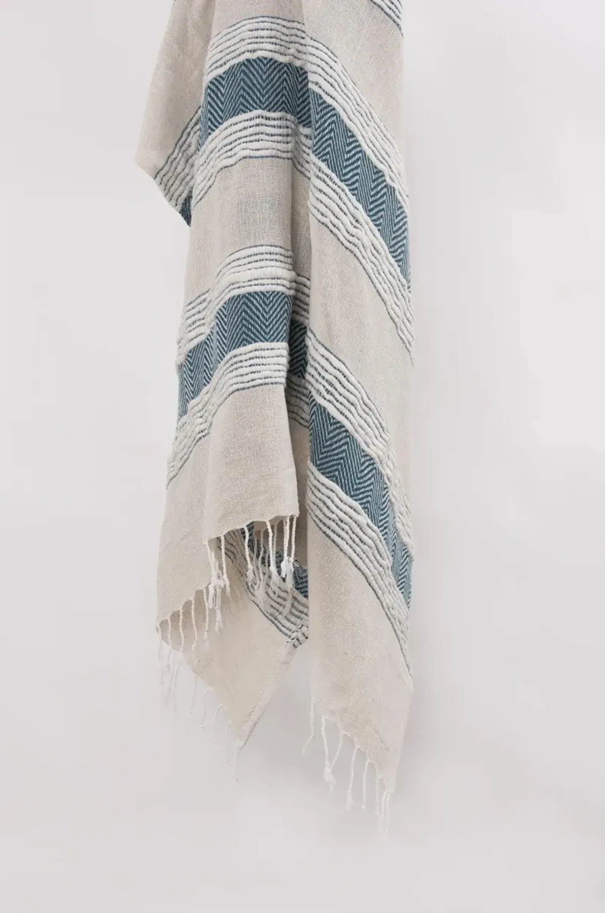 Stripe And Chevron Natural  Throw