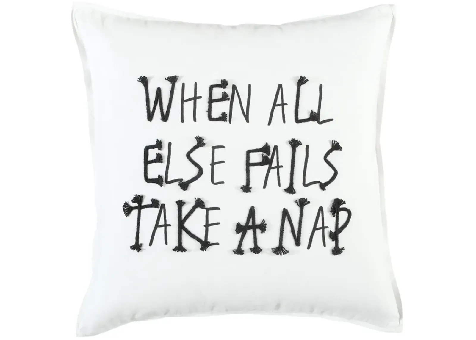 Back Talk Sentiment Black Pillow