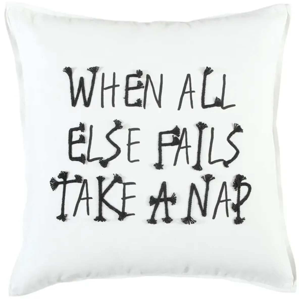 Back Talk Sentiment Black Pillow