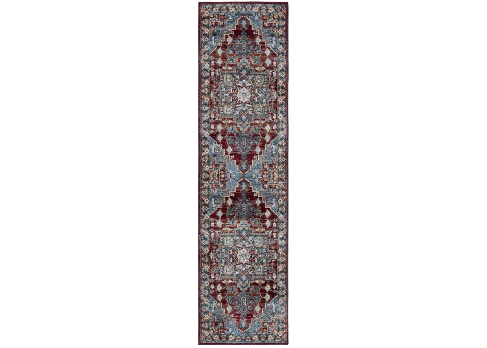 BAYSIDE 108 Blue 2'-2' X 8' Runner Rug