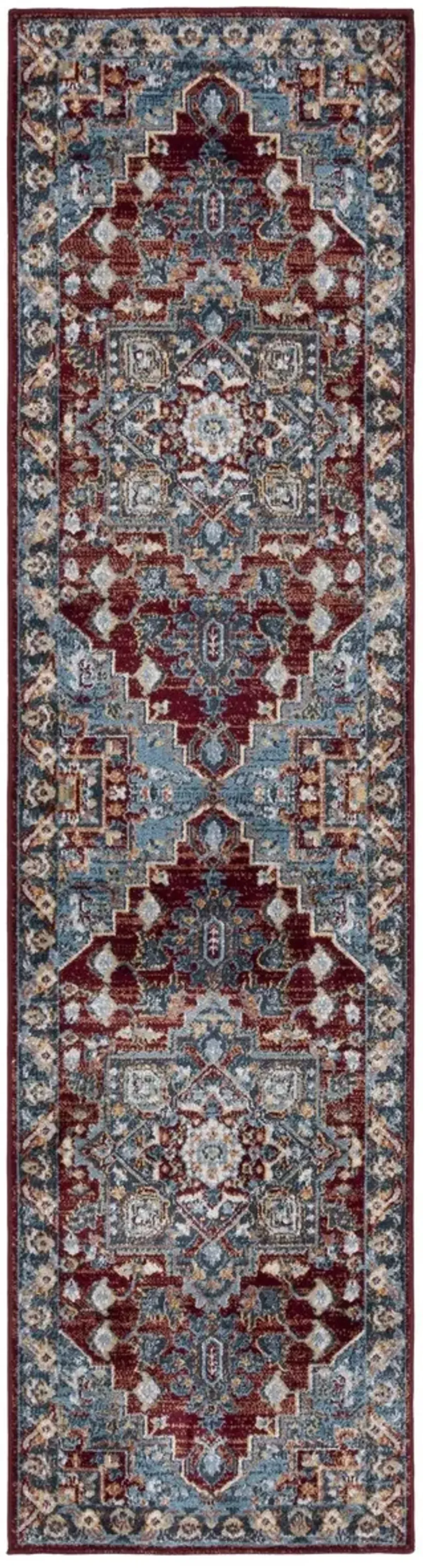 BAYSIDE 108 Blue 2'-2' X 8' Runner Rug