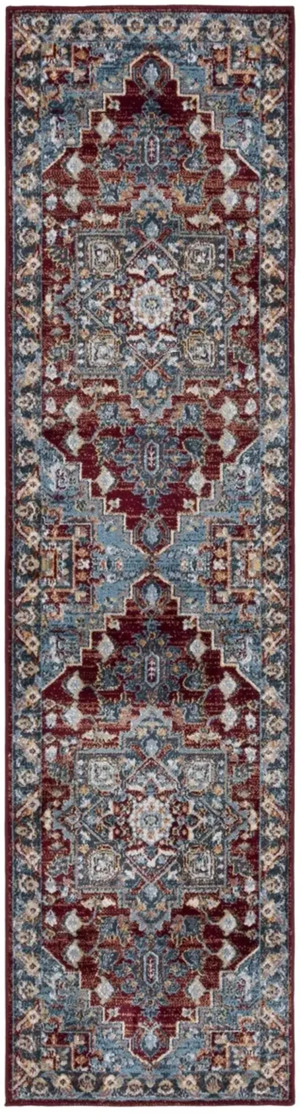 BAYSIDE 108 Blue 2'-2' X 8' Runner Rug