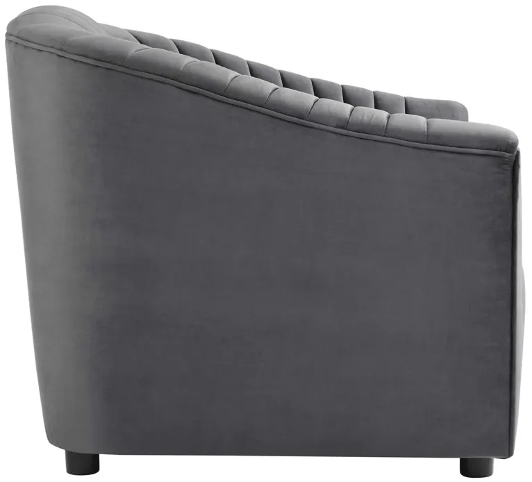 Announce Performance Velvet Channel Tufted Armchair