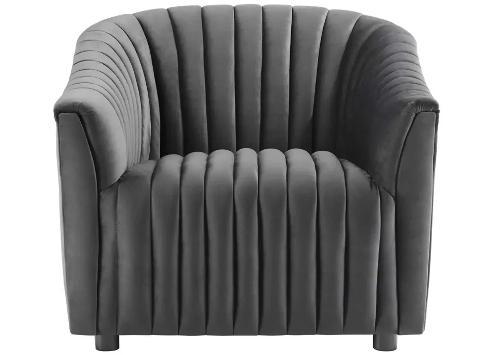 Announce Performance Velvet Channel Tufted Armchair