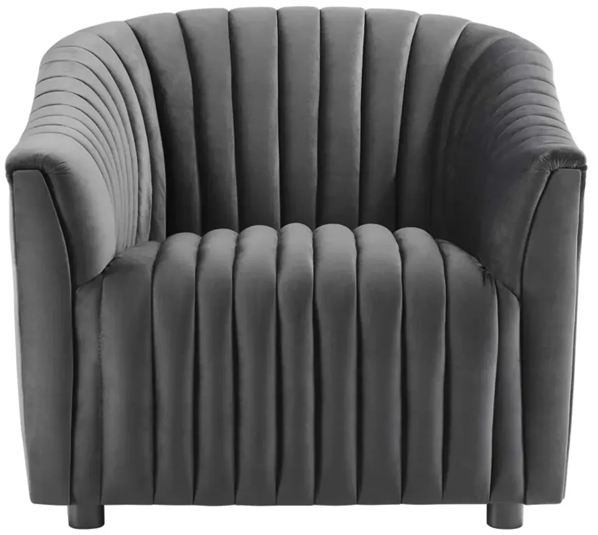 Announce Performance Velvet Channel Tufted Armchair