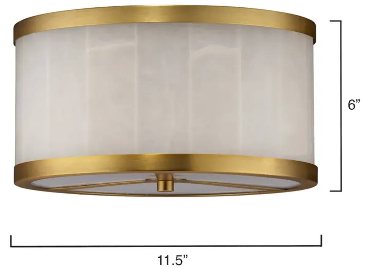 Small Upsala Alabaster Flush Mount Ceiling Light