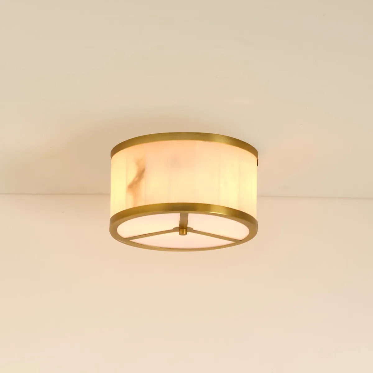 Small Upsala Alabaster Flush Mount Ceiling Light