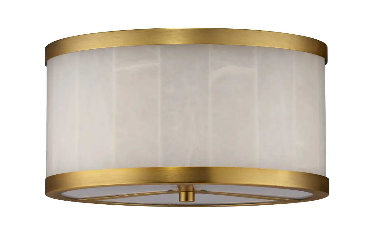 Small Upsala Alabaster Flush Mount Ceiling Light