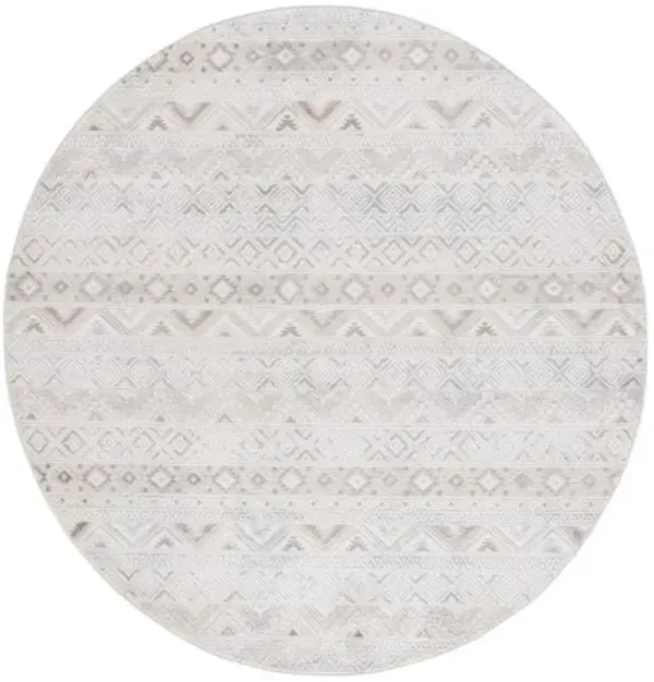 HANNA 100 Beige 6'-7' X 6'-7' Round Round Rug