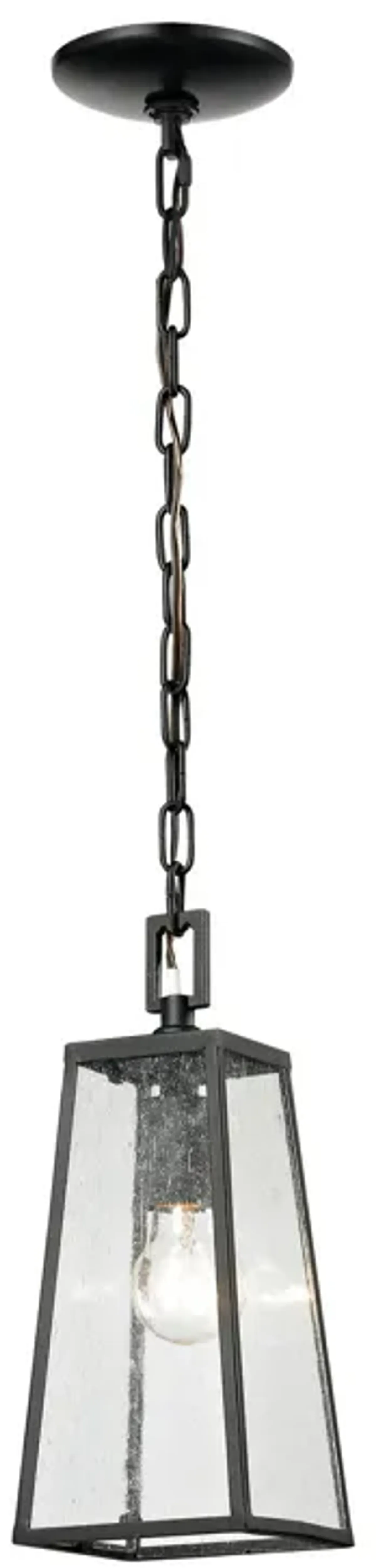 Meditterano 5" Wide 1-Light Outdoor Pendant - Matte Black