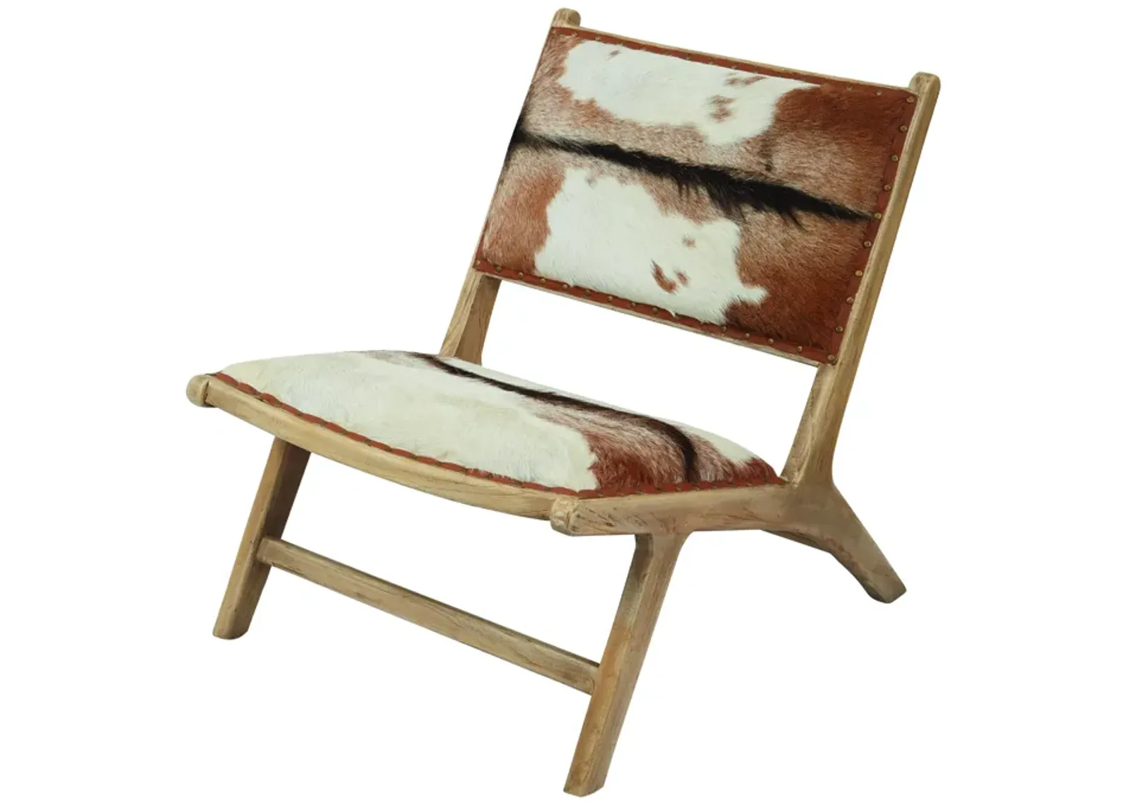 Organic Modern Hairon Leather Lounger