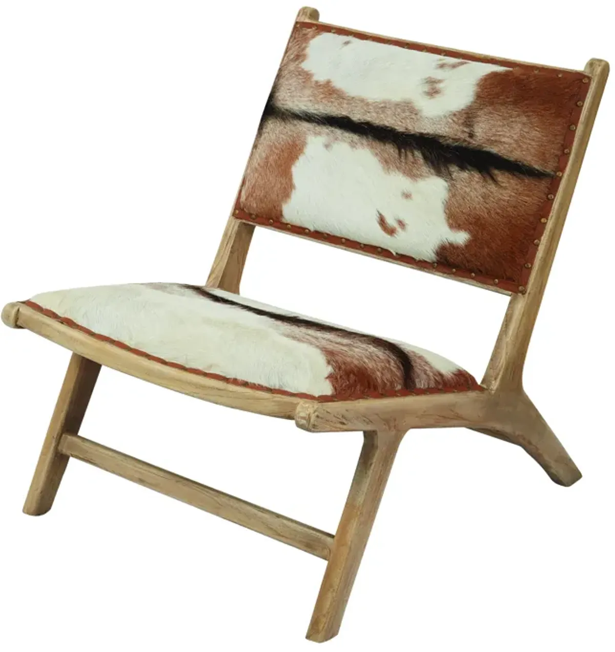 Organic Modern Hairon Leather Lounger