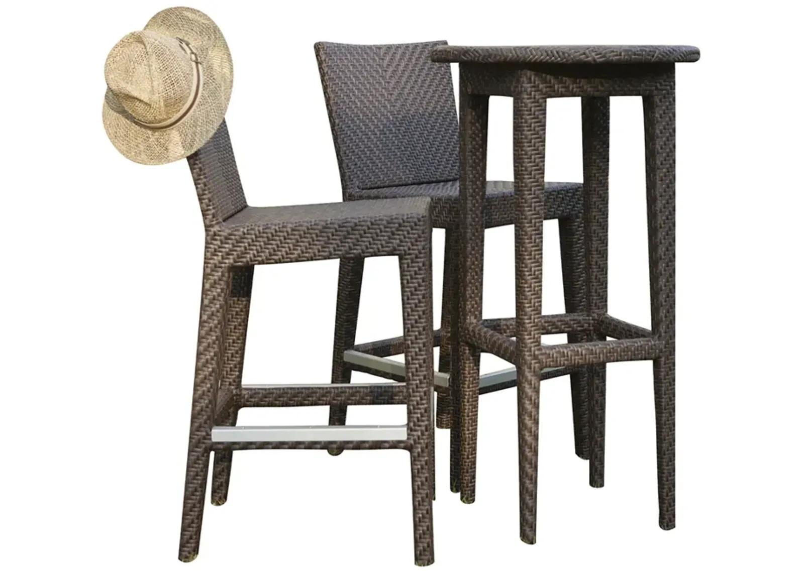 Soho 3-Piece Pub & Barstool Set with Cushions