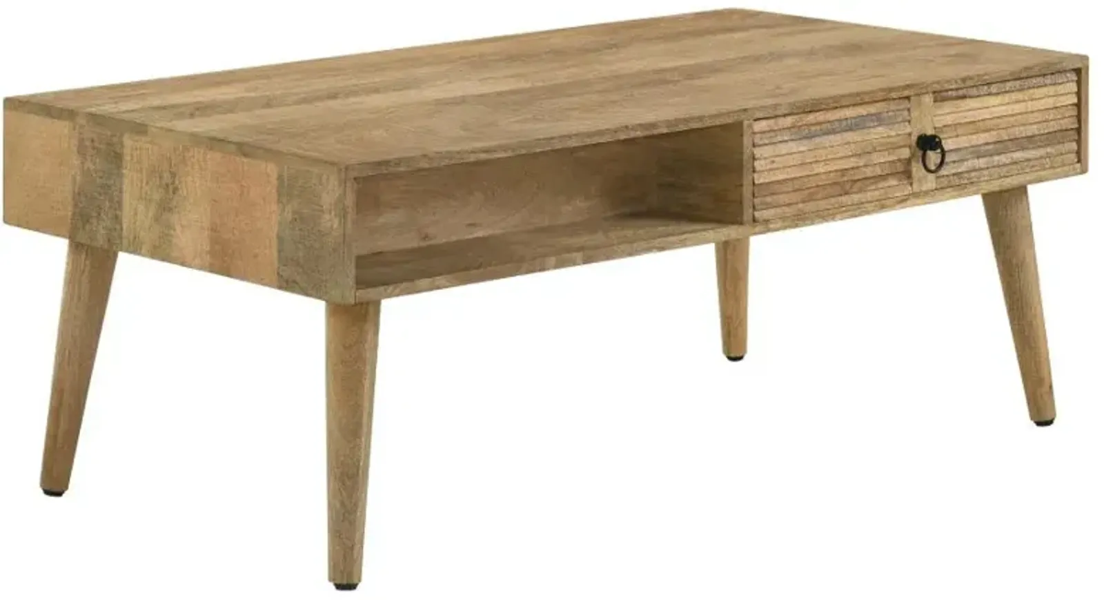 Zabel Rectangular 1-drawer Coffee Table Natural