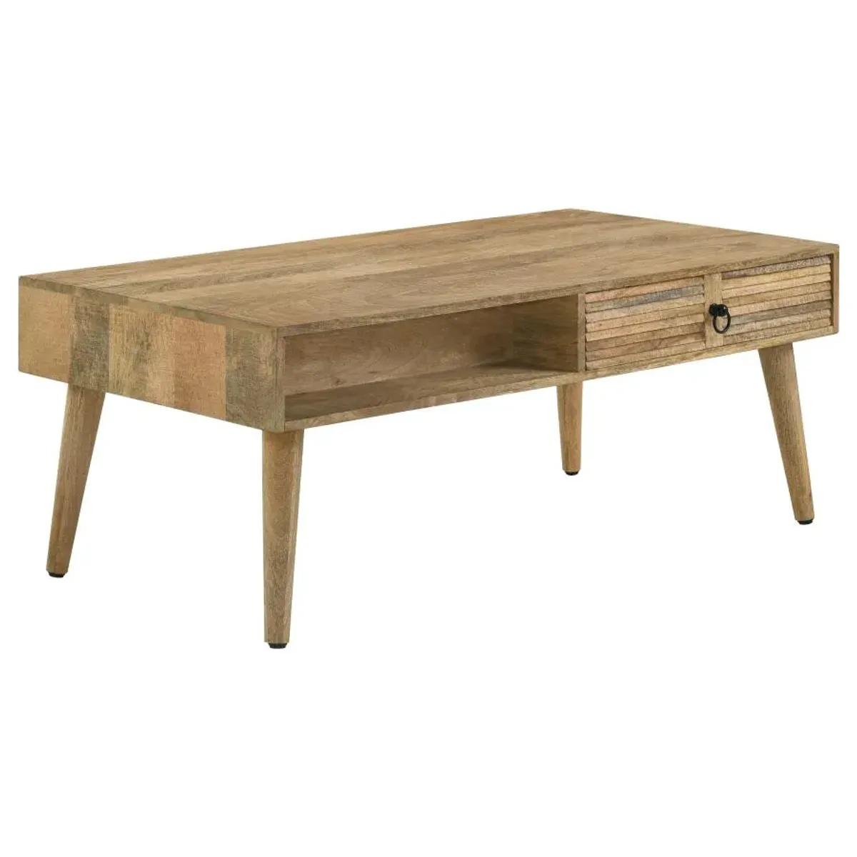 Zabel Rectangular 1-drawer Coffee Table Natural