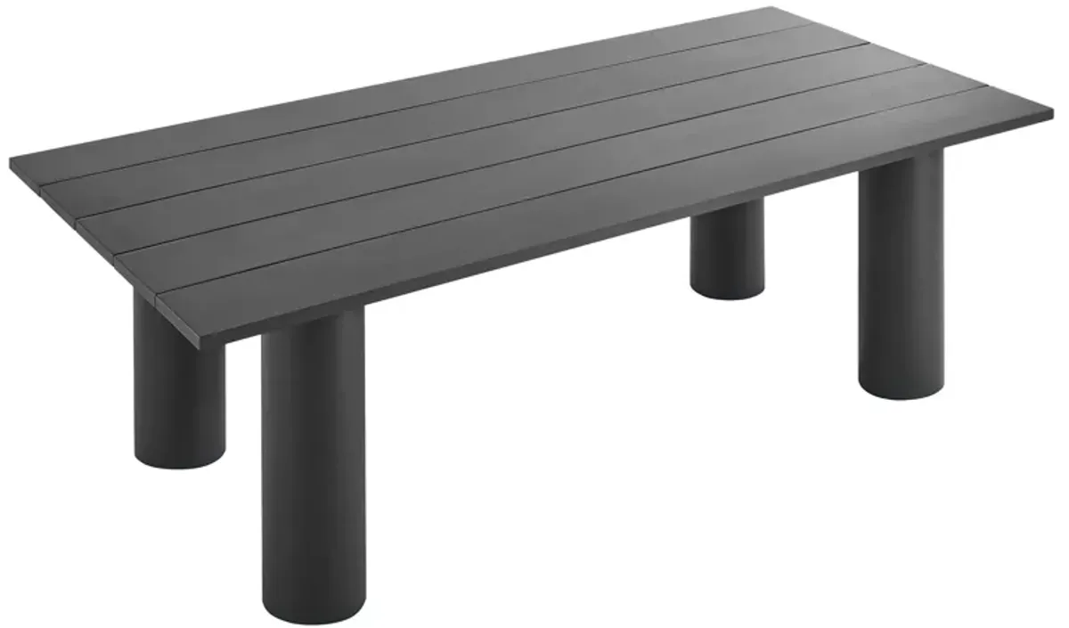 Nautica Outdoor Patio 87" Rectangular Aluminum Dining Table by Modway