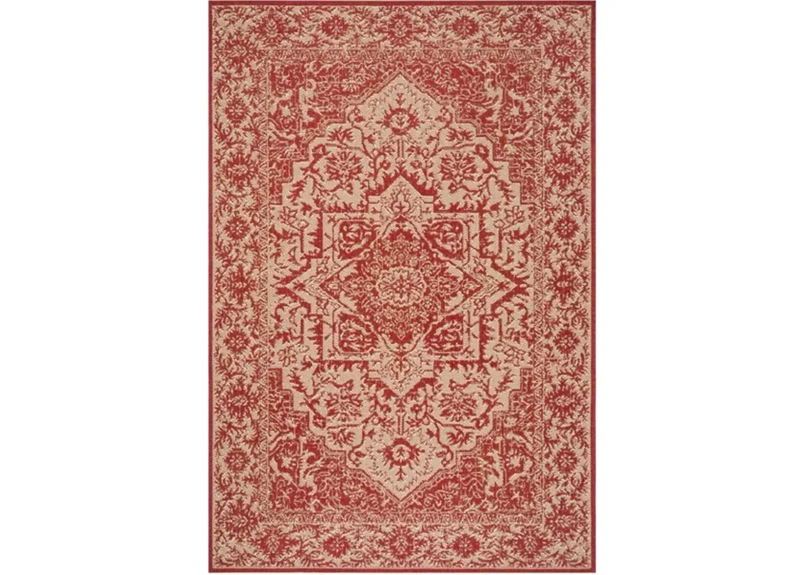 LINDEN 139 Collection LND139Q-3 Red / Creme 3' X 5'