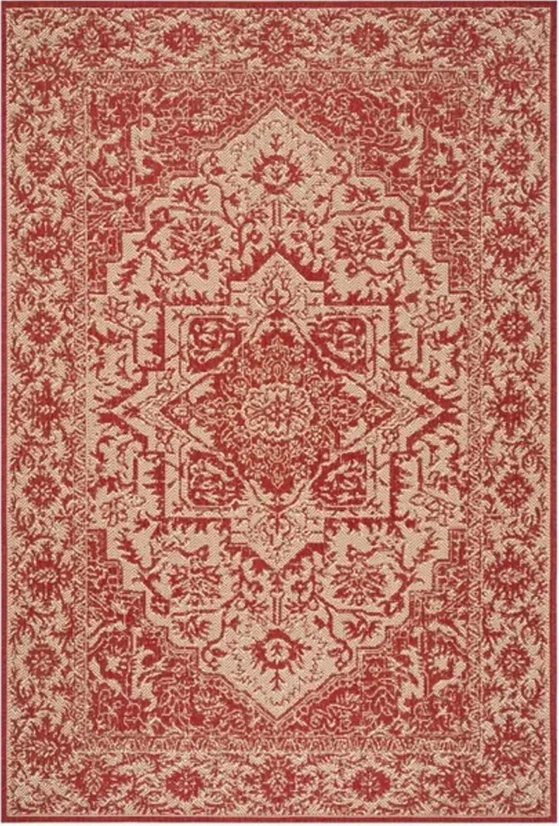 LINDEN 139 Collection LND139Q-3 Red / Creme 3' X 5'