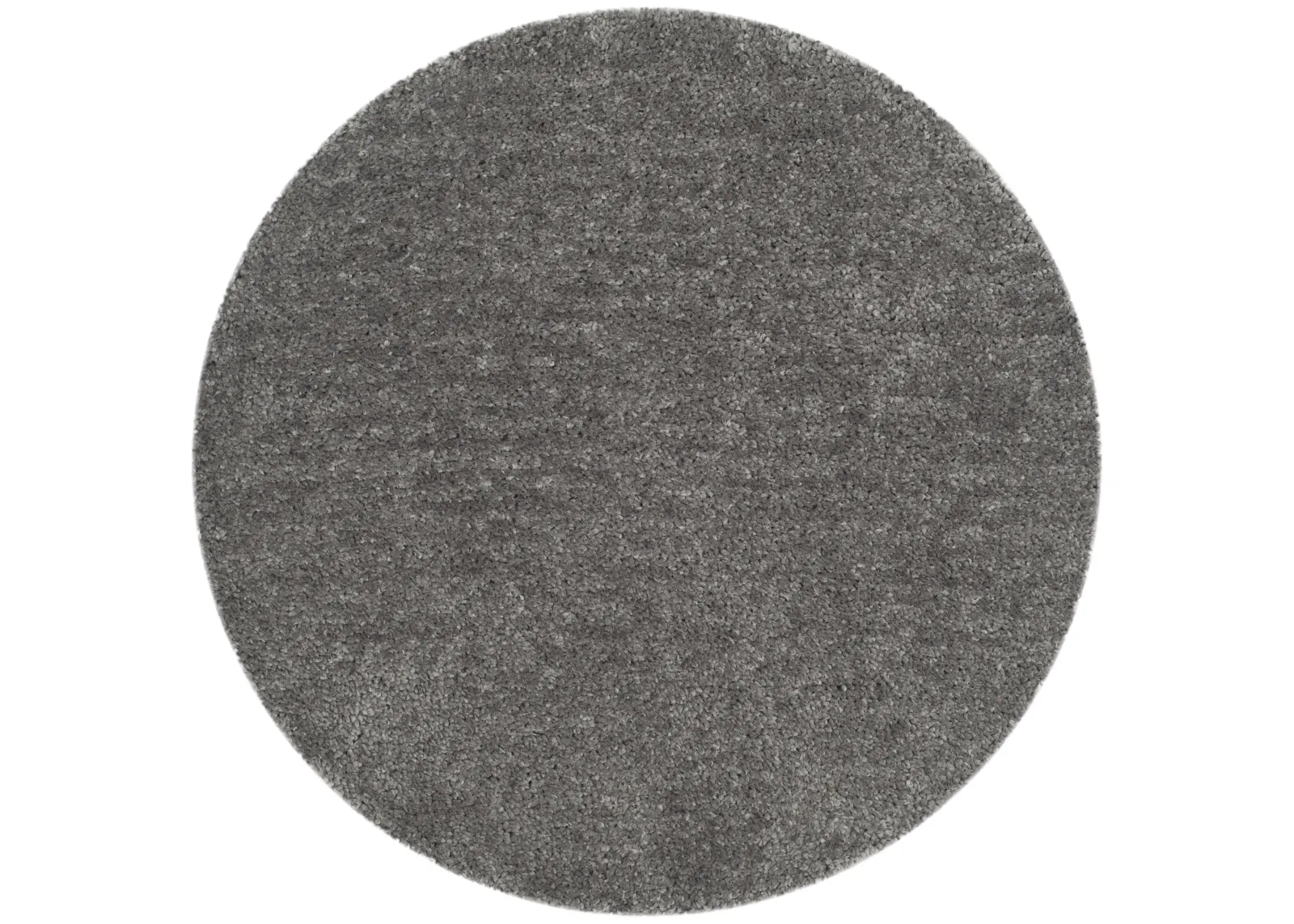 POPCORN SHAG Silver 6' X 6' Round Round Rug