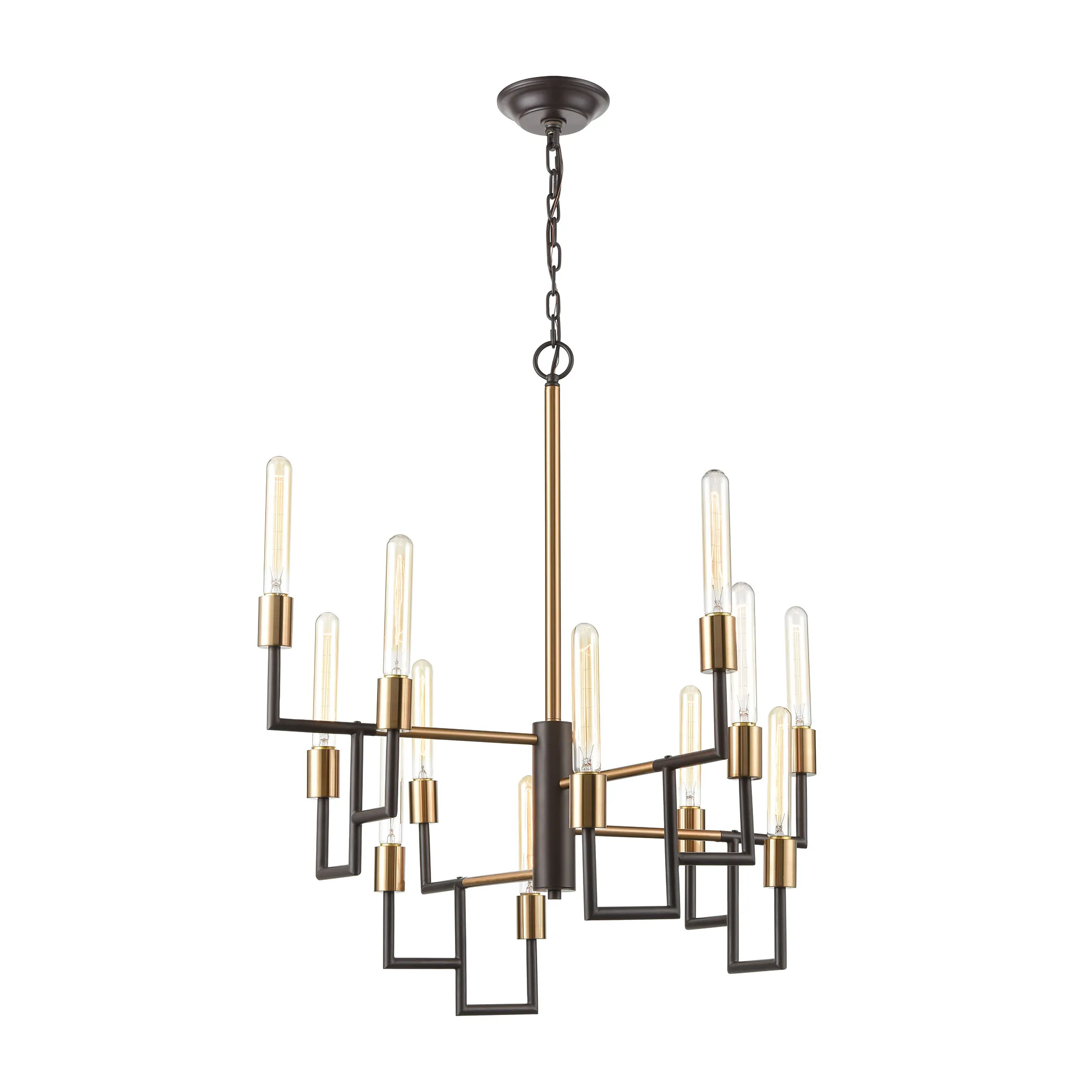 Congruency 29" Wide 12-Light Chandelier - Oil Rubbed Bronze