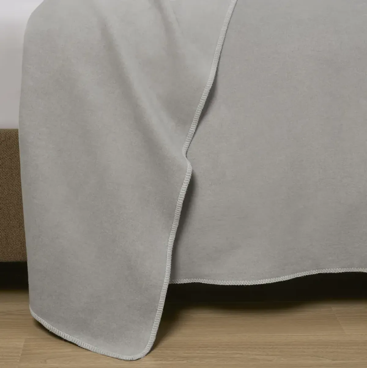 Croscill Andaz Grey Solid Cotton Blanket