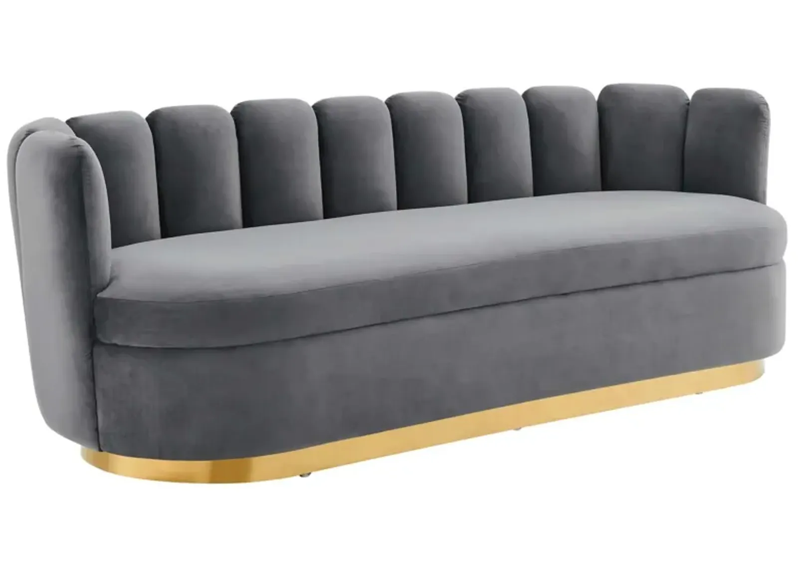 Victoria Channel Tufted Performance Velvet Sofa