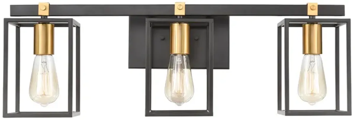 Cloe 26" Wide 3-Light Vanity Light - Matte Black