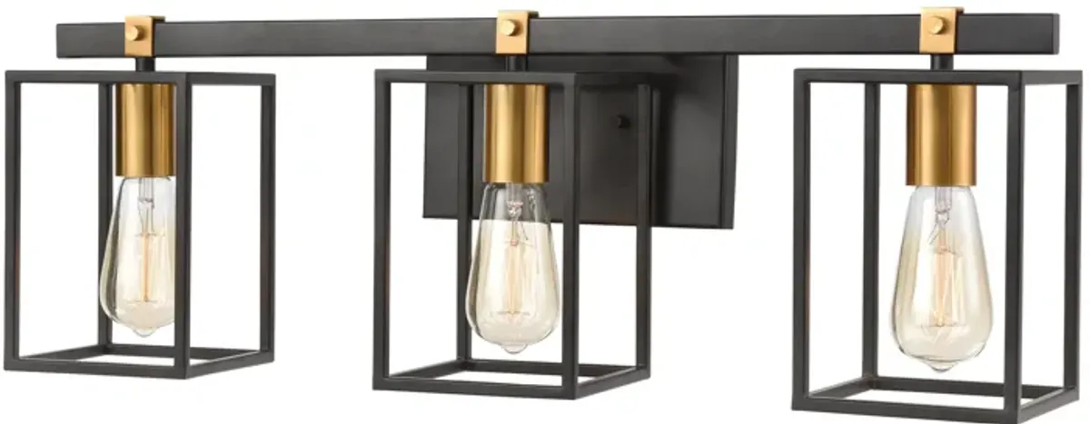 Cloe 26" Wide 3-Light Vanity Light - Matte Black