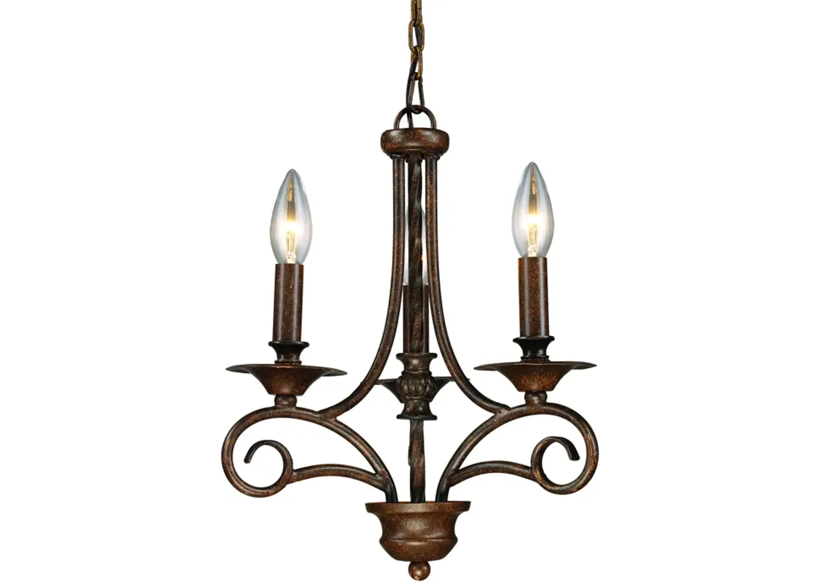 Gloucester 12" Wide 3-Light Chandelier - Weathered Bronze