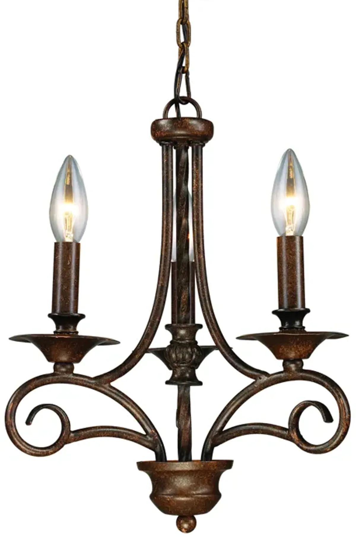 Gloucester 12" Wide 3-Light Chandelier - Weathered Bronze