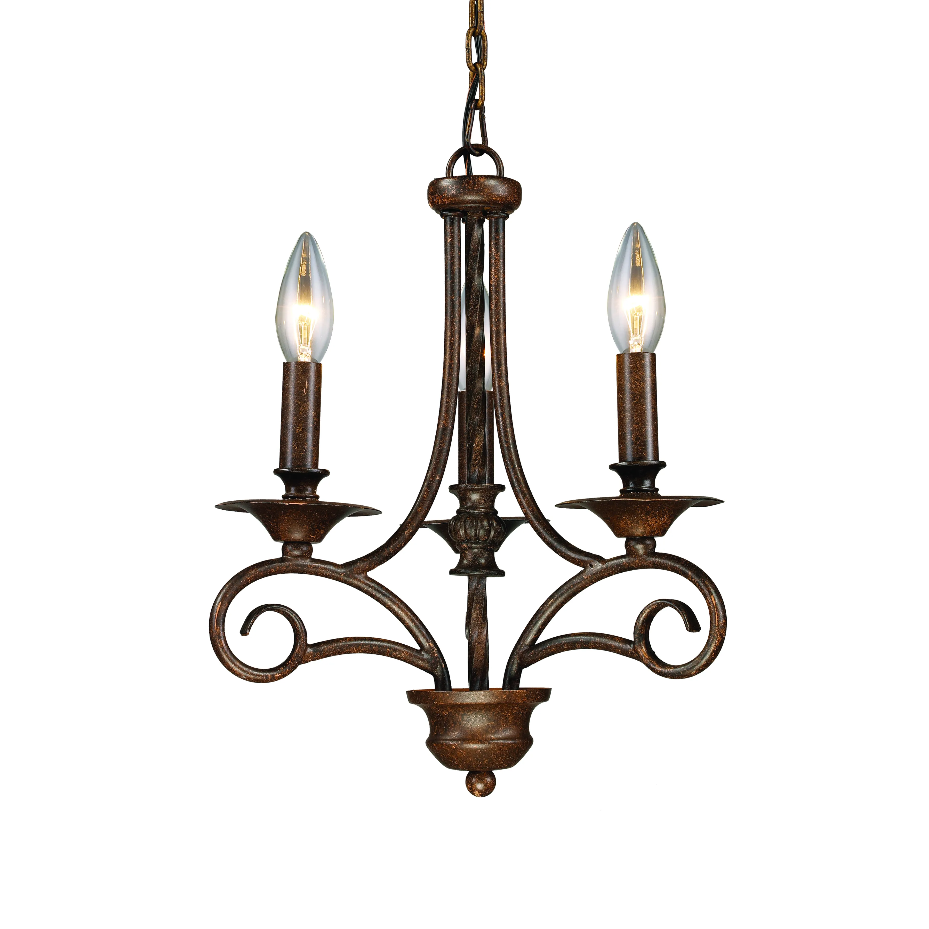 Gloucester 12" Wide 3-Light Chandelier - Weathered Bronze