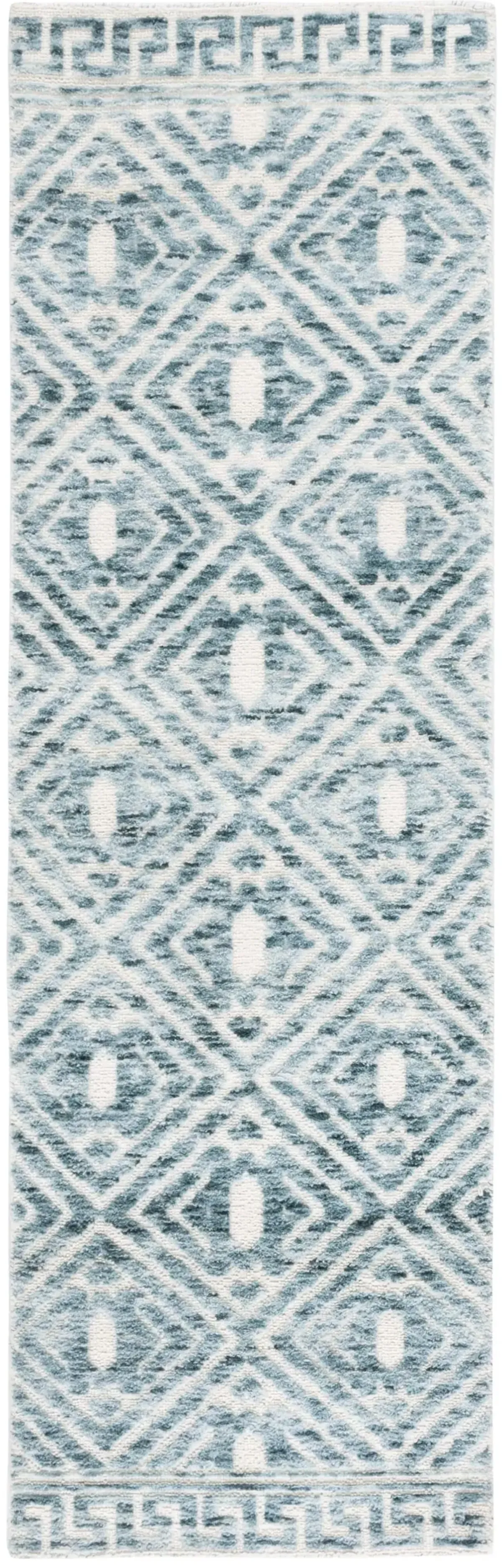 AUDREY 203 BLUE  2'-6' x 8' Runner Rug