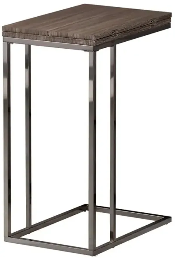 Pedro Expandable Top Accent Table Weathered Grey and Black