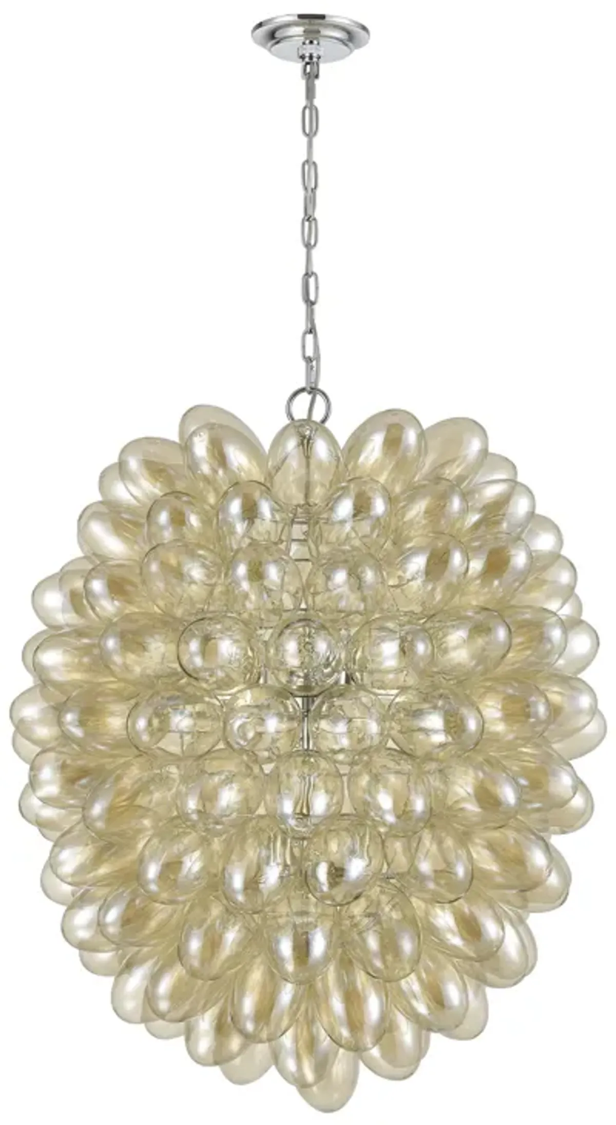 Bubble Up 26" Wide 6-Light Chandelier - Chrome