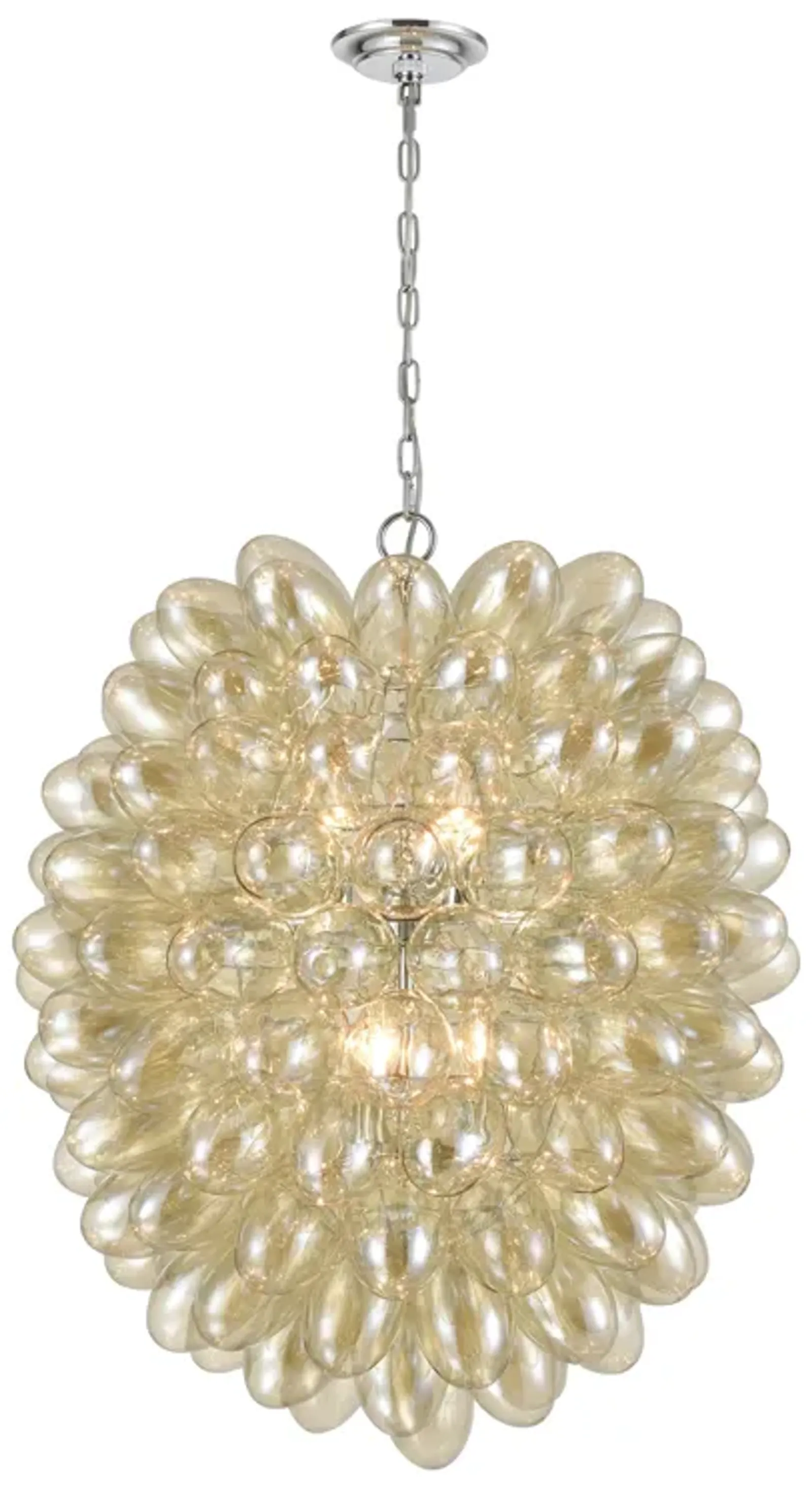 Bubble Up 26" Wide 6-Light Chandelier - Chrome